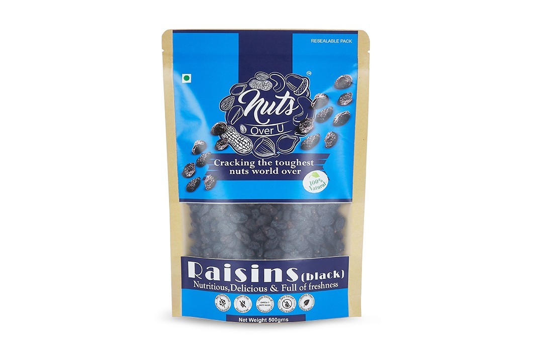 Nuts Over U Raisins (Black)    Pack  500 grams